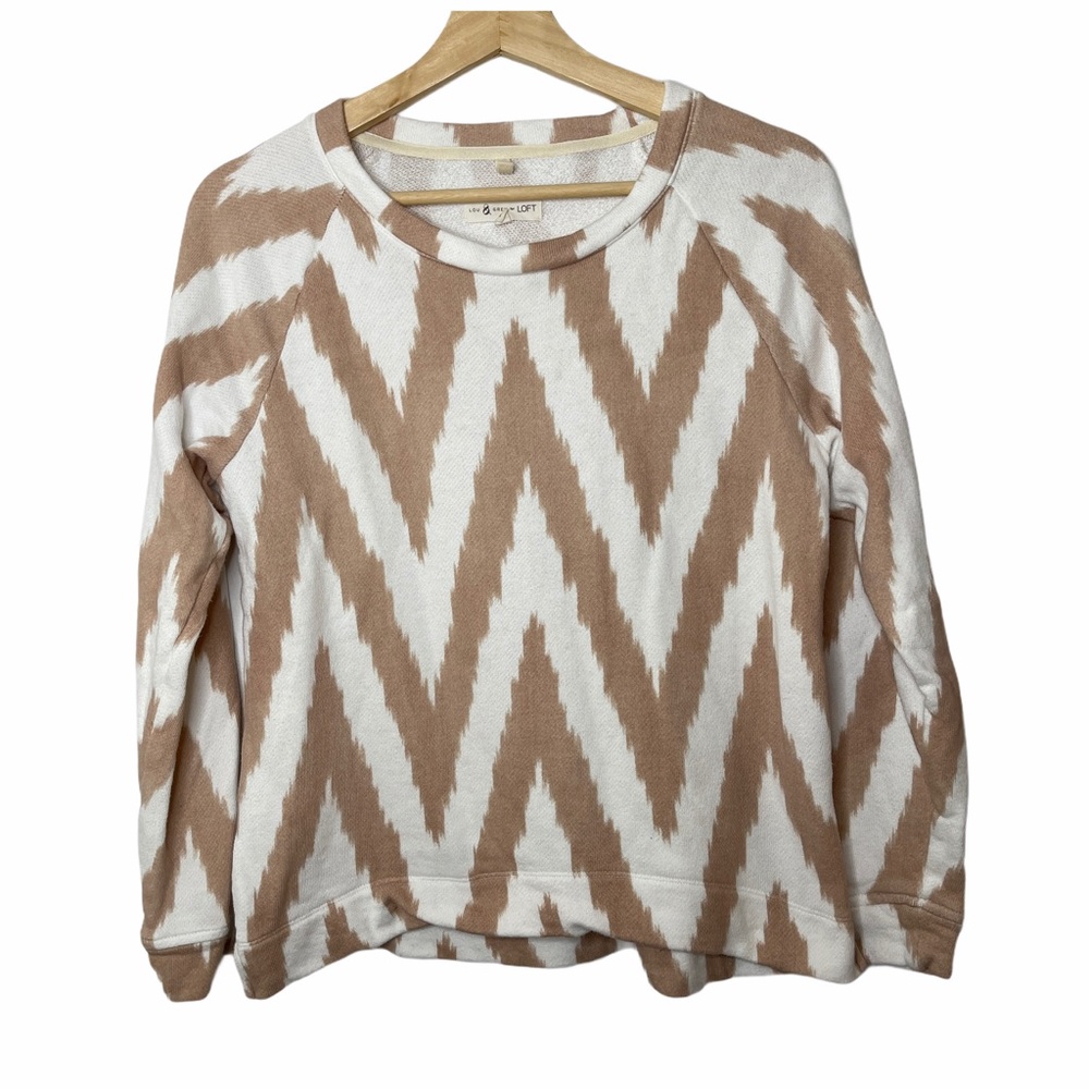 Lou & Grey for Loft Ikat Terry Sweatshirt